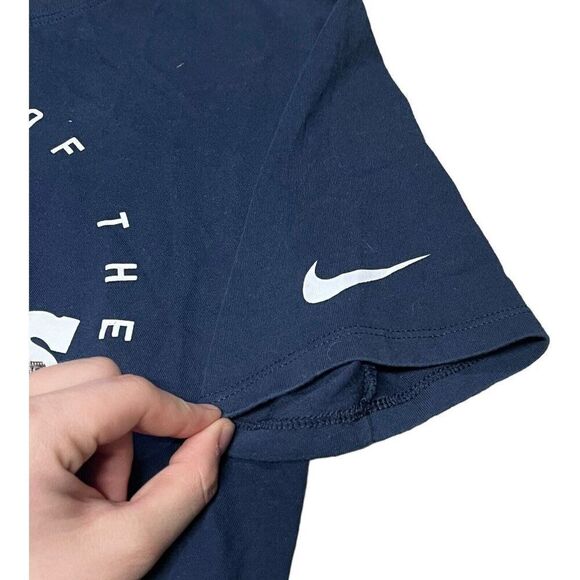 Property Of Dallas Cowboys NFL Nike DRI Fit Tshirt Size Small Navy Blue READ - Picture 4 of 9